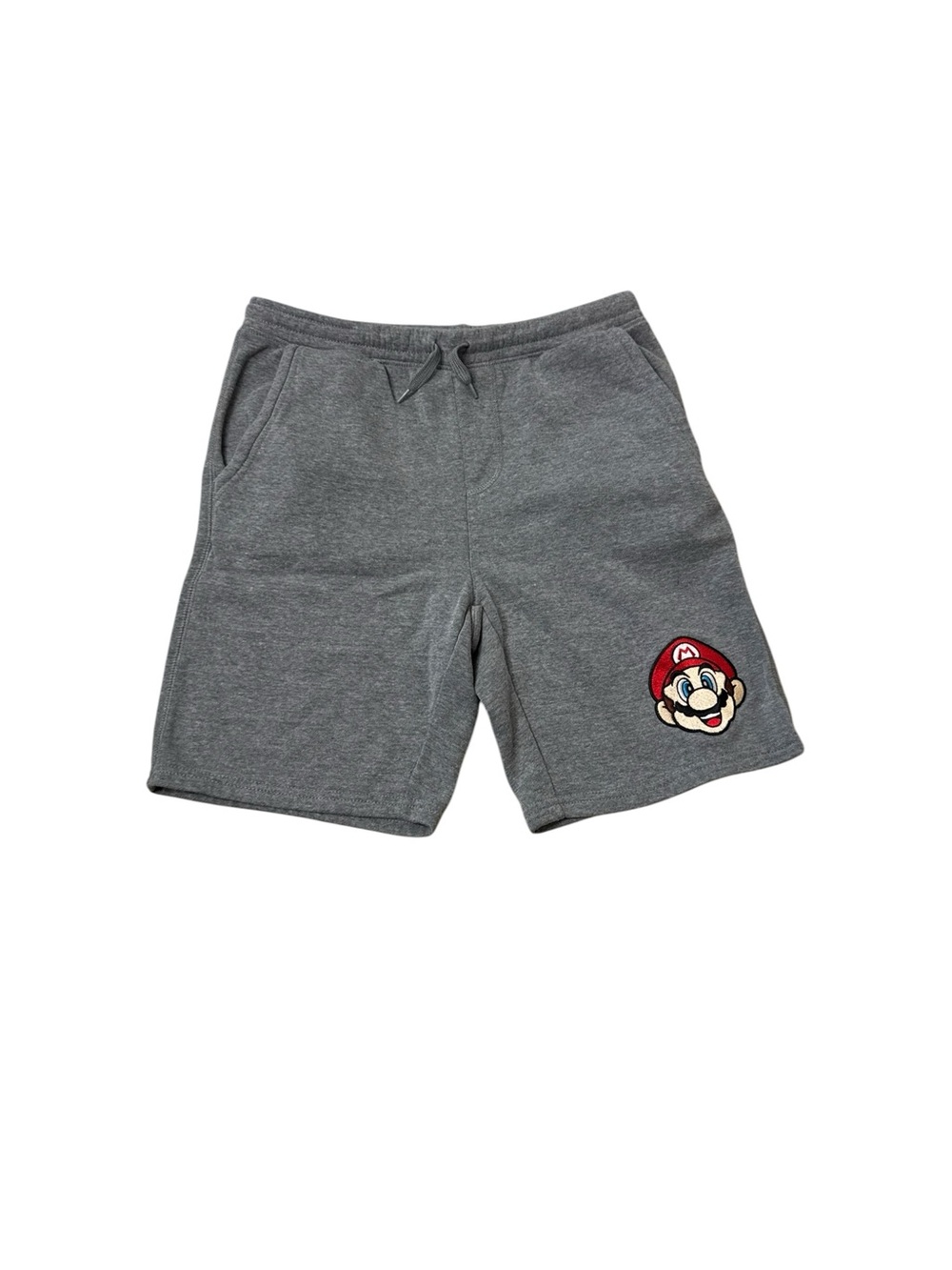 Old Navy | Gray Kids Shorts with Mario Brothers Nintendo Patch Size XL 14-16